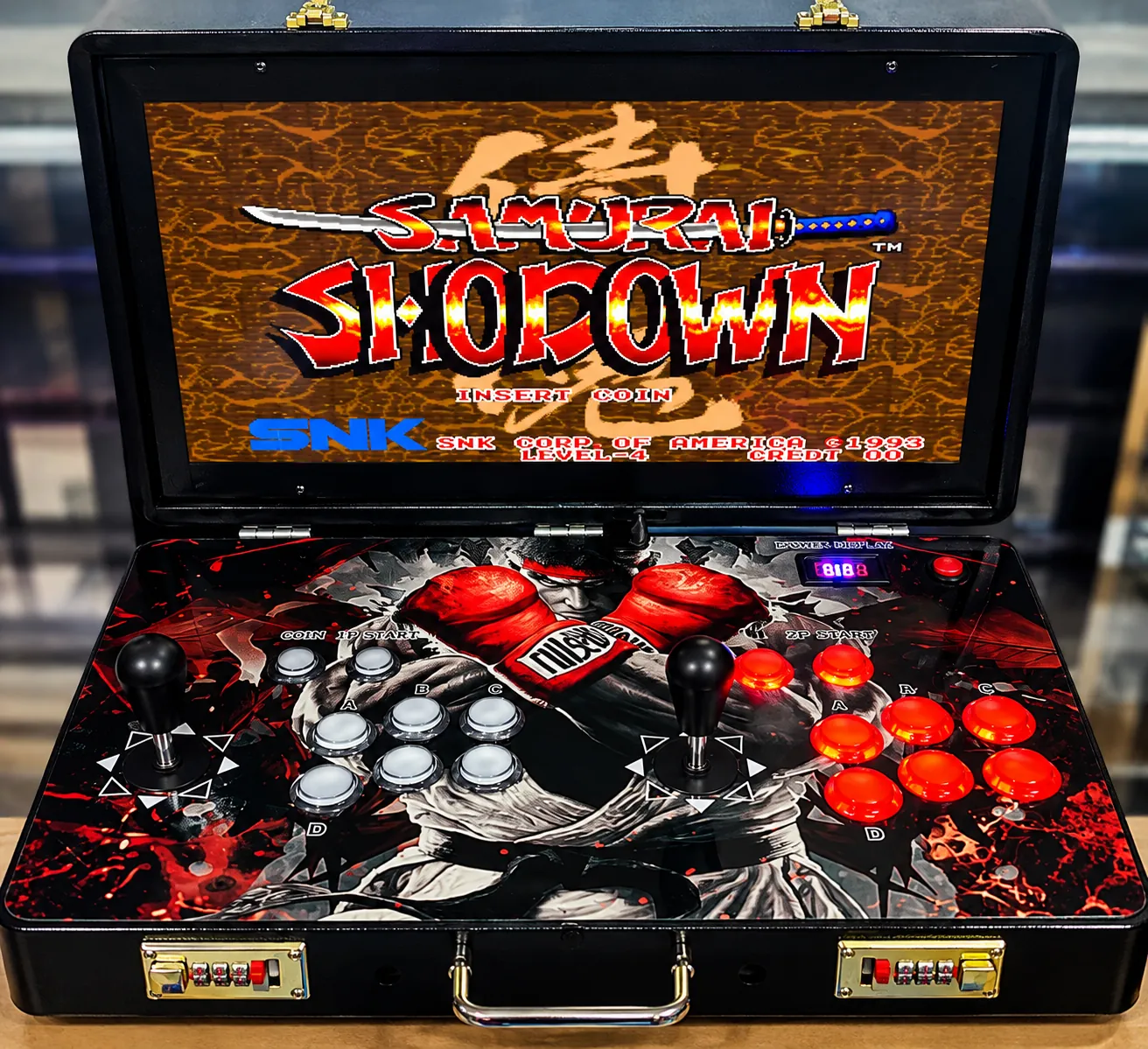 19” Şarjlı Taşınabilir Ekranlı Arcade 10.000+ Oyunlu Metal Arcade Kabin — görsel 4