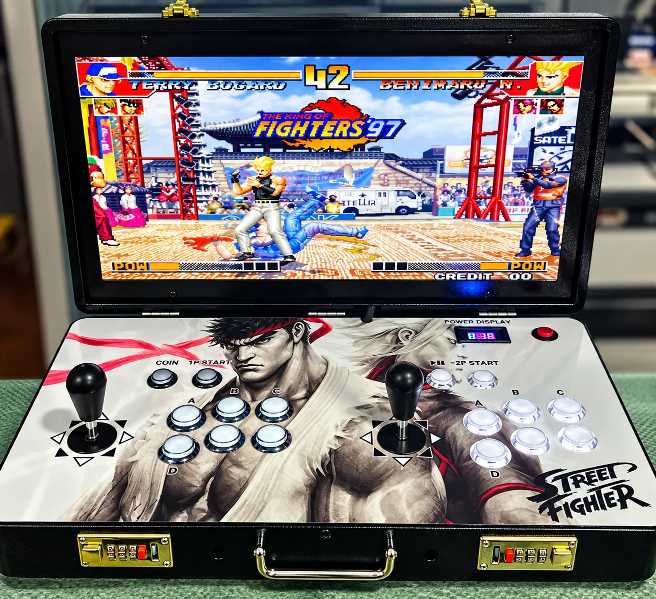 19” Şarjlı Taşınabilir Ekranlı Arcade 10.000+ Oyunlu Metal Arcade Kabin — görsel 5