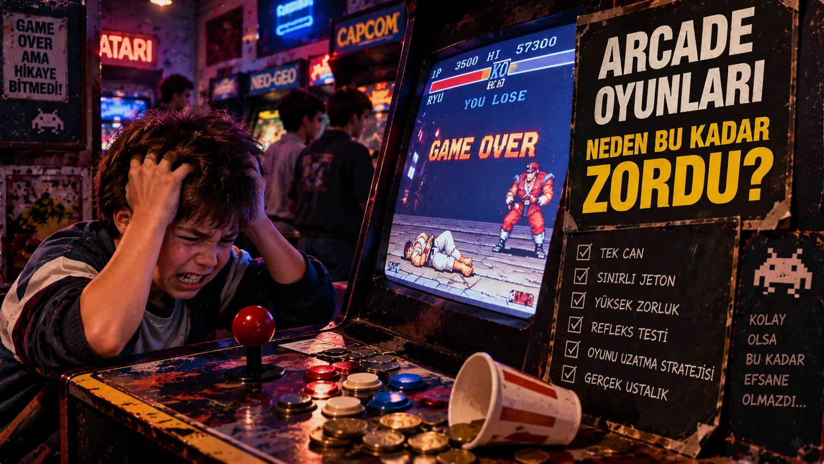 Arcade Oyunları Neden Bu Kadar Zordu?